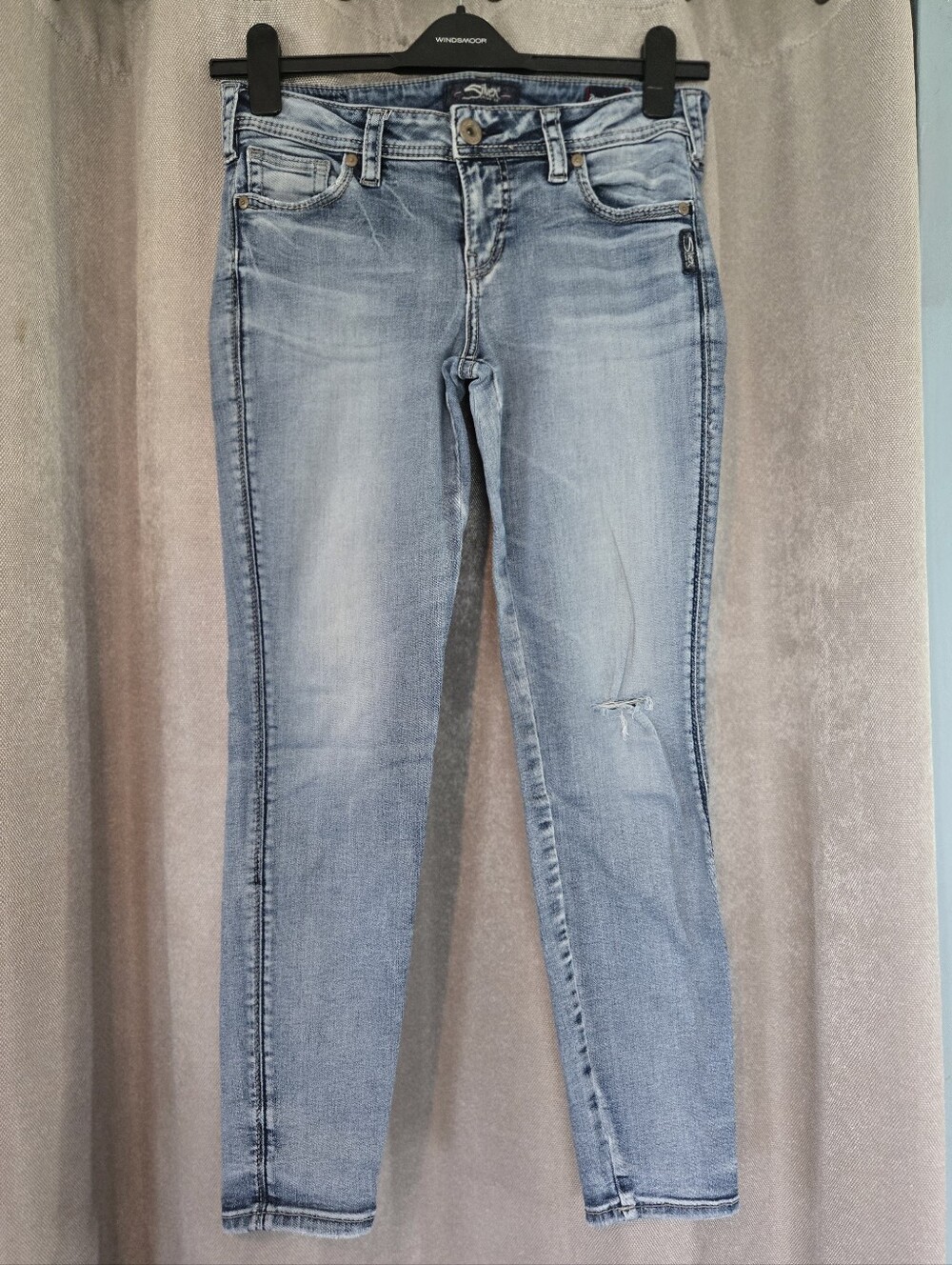 ⭐️Silver Jeans AIKO MID Light Wash Blue Women's Skinny Jeans⭐️